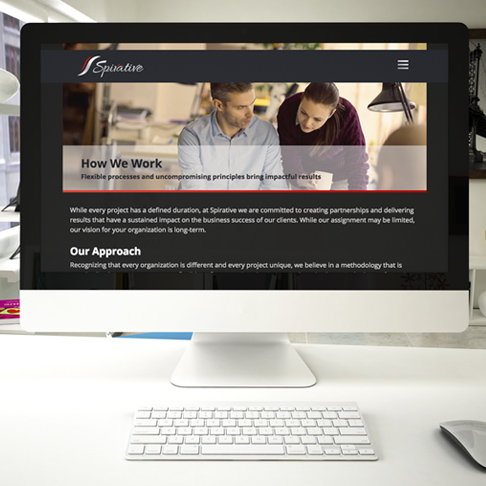 Spirative consulting website design