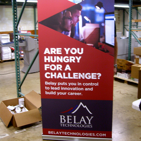 best technology trade show retractable banner design