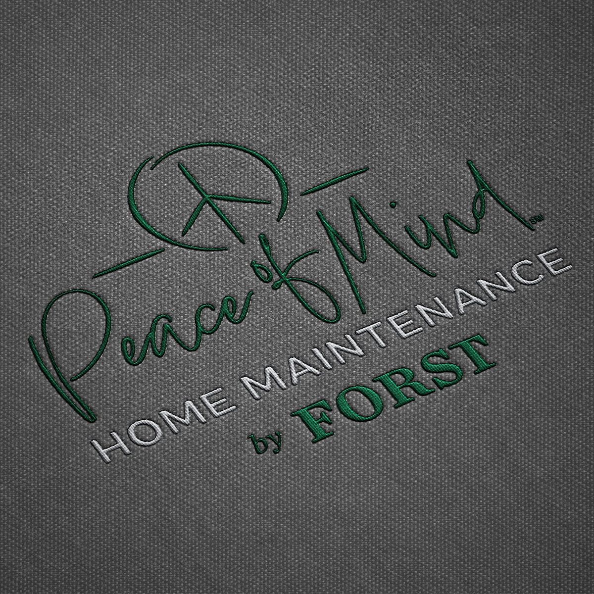 Peace Of Mind Logo Embroidery