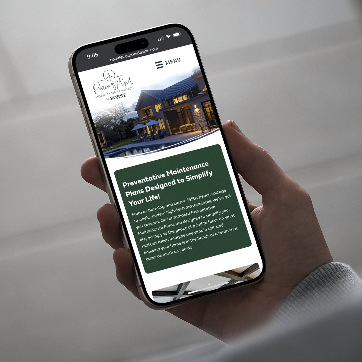 Peace Of Mind Website Design 3